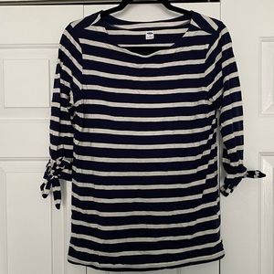 Old Navy Blue and White Stripe Top